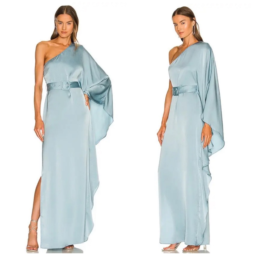 Michael Costello x REVOLVE Serena Gown in Dusty Teal Sz M